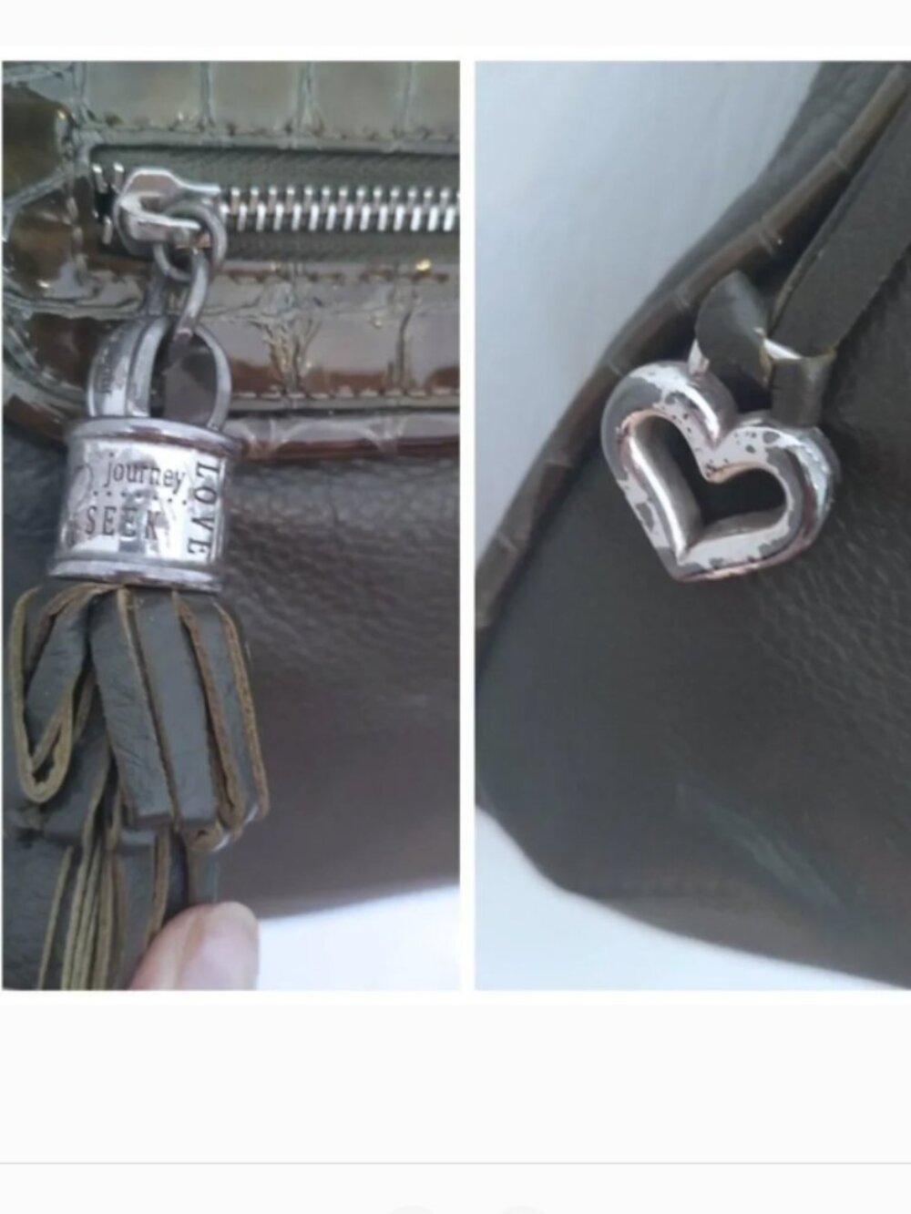 Brighton croc embossed shoulder bag EUC - Picture 6 of 7